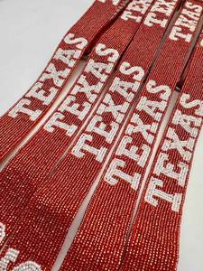 Sports Team Beaded Bag <b>Strap</b> Wholesale Handmade Custom College Gameday Purse <b>Strap</b> Personalized Embroidered Seed Beaded <b>Shoulder</b> - Product Image 3