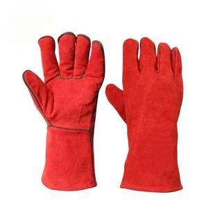 High-Performance Heat-Resistant Welding Gloves Quality Cow Split Suede Leather Working Gloves - Product Image 4