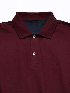 Elegant Style <b>Men's</b> Solid <b>Burgundy</b> Color Short Sleeves <b>Polo</b> <b>Shirts</b> Loose Fit <b>Men's</b> Breathable Quick Dry Fabric <b>Polo</b> <b>Shirts</b> - Product Image 4