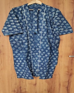 Ropa de Dormir para Mujer, Kimono Estampado, Algodón, Estampado Floral a Mano, Transpirable, Manga Larga, Disponible en Todas las Tallas - Product Image 2