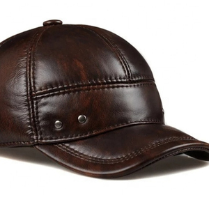 Gorra de Cuero Genuino Personalizada de Primera Calidad, Ajustable, con Logotipo Bordado, Fabricante OEM - Product Image 1