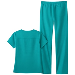 PRIMEFIELD ENTERPRISES Ensemble de blouses médicales unisexe bleu clair à col en V avec poches zippées, détection d'aiguilles, thermocollage sans couture, uniforme hospitalier - Product Image 3