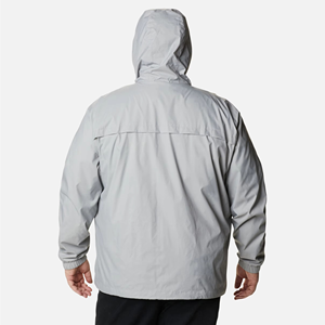 Veste coupe-vent pour homme, grande taille, légère, à capuche, fermeture éclair intégrale, décontractée, confortable, résistante au vent, vente en gros - Product Image 4