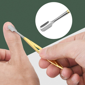 1pcs Gold Stainless Steel Cuticle Pusher <b>Nail</b> Art Pedicure Manicure Tools <b>Nail</b> <b>File</b> Dead Skin Push Cuticle Remover <b>Nail</b> Pusher - Product Image 6