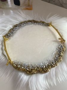 Indian Manufactured Epoxy Resin Serving Tray Elegant Handmade Home Decor for Coffee <b>Table</b> <b>Vanity</b> Available for Wholesale - Product Image 2
