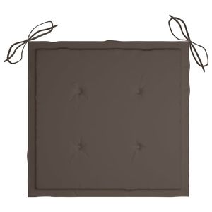 Ensemble de 4 coussins de chaise d'extérieur en tissu Oxford taupe 100% polyester - Product Image 3