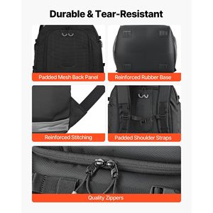 Borsa da sci Oxford impermeabile da 55L zaino da viaggio nero per attrezzatura da Snowboard - Product Image 4