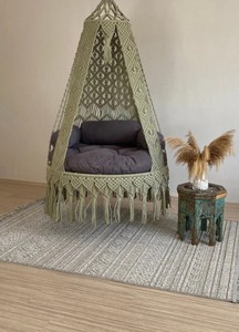 Large <b>Macrame</b> Swing, Hanging Chair, Hängesessel, Swing Chair, Hanging chair - Product Image 2