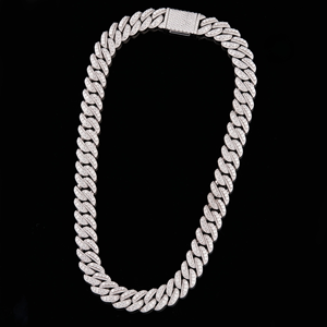 Suministro Directo de Fábrica: Cadena Cubana de Plata 925 para Hombre y Mujer, Collar de Moda Hip Hop, Joyería de Moda, Regalo en Oferta - Product Image 6