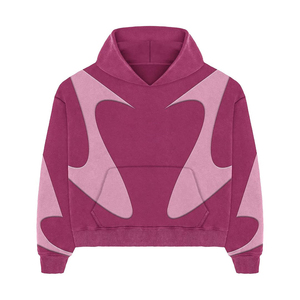 OEM Winter Plus Size Breathable Hooded Sportswear Jogger Suits Unisex Solid Fleece Loose Fit Polyester/Cotton - Product Image 3