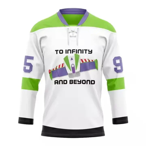 Maillot de hockey sur glace personnalisé par sublimation, entièrement personnalisable avec logo, design et nom d'équipe, 100% polyester antibactérien - Product Image 2