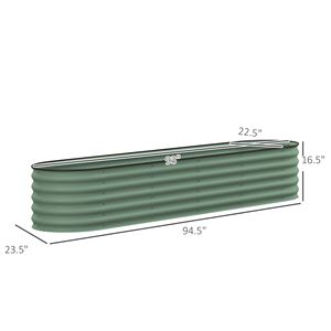 Kit Fioriera Quadrata Classica Zincata 2,4m x 0,6m x 0,4m con Bordo di Sicurezza - Product Image 3