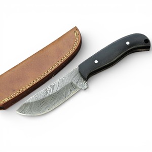 Couteau de chasse professionnel en acier Damas de haute qualité avec manche en Micarta, personnalisable, support OEM/ODM, qualité industrielle DIY - Product Image 1