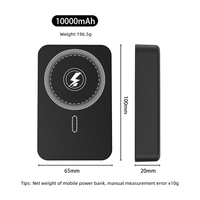 Banco de Energía Portátil de 10000 mAh para iPhone con Soporte, Carga Inalámbrica Magnética, Tipo-C, Carga por Cable con Múltiples Modos de Carga, 10000 mAh
