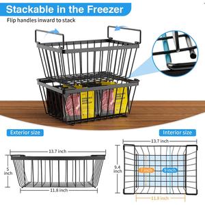 Cesta de Almacenamiento Metálica de Gran Capacidad, Organizador de Alambre Resistente para Solución de Almacenamiento en Estantes de Cocina y Despensa - Product Image 2