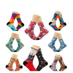 Custom 100%<b>Polyester</b> Printed Sublimation Men Sport <b>Socks</b> Breathable Crew High With Bottom Body Logo Position Summer Casual - Product Image 4
