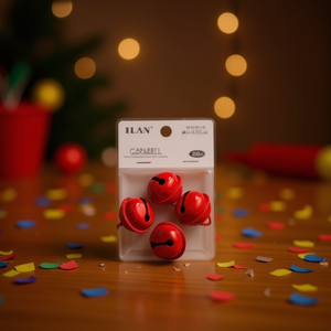 ILAN Clochette Cascabel 22 mm Rouge 4 pièces Décoration de fête - Product Image 3