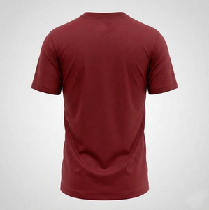 เสื้อยืดคอกลมแขนสั้นผู้ชาย ผ้าฝ้าย 100% สีพื้น ทรงปกติ ผ้าเจอร์ซีย์ถัก ย้อมสีเรียบ ดีไซน์เรียบง่าย - Product Image 4