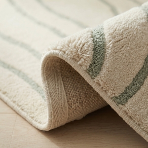 Alfombra Moderna con Diseño de Ondas, Hecha a Mano, de Lana Crema, para Sala de Estar de Lujo, Venta al Por Mayor - Product Image 6