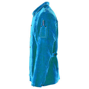 Veste de soudeur en cuir véritable pour homme, nouvelle collection, design tendance, cuir de vachette de qualité supérieure, logo sur le devant, imperméable - Product Image 2