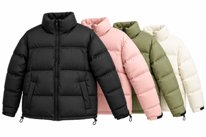 Blouson d'hiver matelassé noir pour homme, col montant, fermeture éclair, coupe-vent, épais et isolé, décontracté, manches courtes, coupe classique - Product Image 6
