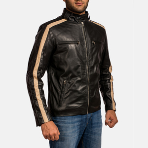 Fashion Outerwear Factory Price Men's High Street Genuine <b>Leather</b> <b>Jackets</b> Custom Logo Durable <b>Real</b> <b>Leather</b> <b>Jackets</b> - Product Image 3
