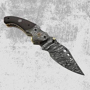 Damascus Steel Folding Knife Handmade Outdoor Pocket <b>Tool</b> Durable Folding Design <b>Camping</b> Hiking Fishing Travel Utility Knife - Product Image 6