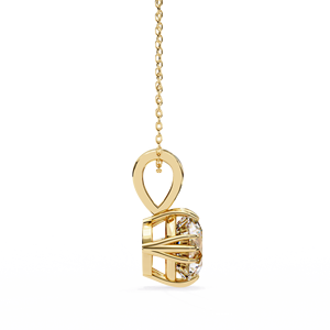 Collier Pendentif en Argent 925 Or Rose avec Moissanite Taille Émeraude, Chaîne à Maillons Géométriques, Ras-de-cou Minimaliste, pour Mariage et Usage Quotidien, Unisexe - Product Image 3