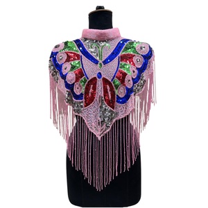 Cape-châle respirante en maille ornée de strass et de perles, 100 % coton de haute qualité, style vintage pour femme, collection 2026 - Product Image 1
