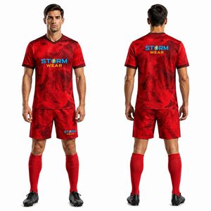 Vente en gros d'uniformes de football pour hommes, ensemble de maillots de football personnalisés pour adultes et enfants, vêtements de sport, entraînement, uniforme de football avec nom personnalisé - Product Image 1
