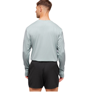 เสื้อยืดแขนยาววิ่งสำหรับผู้ชาย สีน้ำเงิน ทรงโอเวอร์ไซส์ น้ำหนักเบา แห้งเร็ว เหมาะสำหรับออกกำลังกาย ฟิตเนส เล่นกีฬา - Product Image 2
