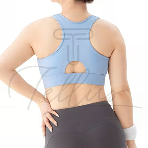 Best Selling Plus Size High Support Running Quick Dry Four-Way <b>Stretch</b> Fitness Sports <b>Bra</b> Women Workout Seamless Yoga <b>Bra</b> Front - Product Image 2