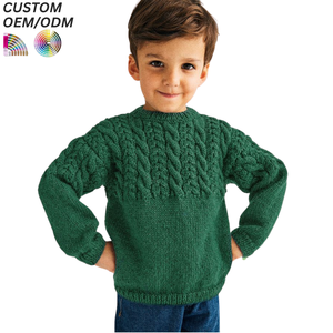 Pull en tricot décontracté pour garçons de qualité supérieure, polyester/coton, anti-boulochage, respirant, écologique, grande taille, hiver, OEM ODM - Product Image 4