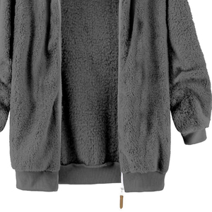 Sweat-shirts à capuche en polaire Sherpa personnalisés unisexes, chauds pour l'hiver, zippés, doux et moelleux, vêtements décontractés streetwear, 100% coton biologique imprimé - Product Image 4