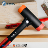 Capuchon d'extrémité TPR remplaçable, anti-choc, avec système de verrouillage Spark Lock, diamètre. Marteau souple de 43 mm de qualité industrielle avec poignée texturée pour travaux de construction OEM