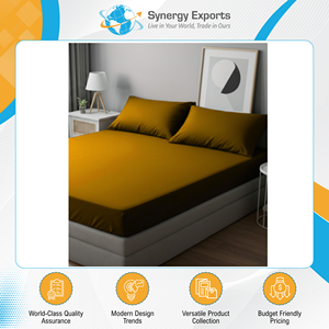 In Depth Experience Manufacturing Top Class Quality Modern Style 130 GSM 4 Pcs Polyester Bedsheet <b>Set</b> for Bulk Buyers - Product Image 2
