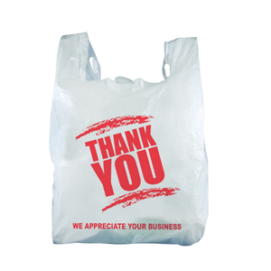 Sac poubelle biodégradable en HDPE avec poignée pour les supermarchés et la vente au détail, 12 x 20 pouces - Product Image 1
