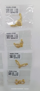 Pendientes Jhumka Indios Religiosos de Oro Sólido de 22K, Pendientes Chandbali de Oro Real, Joyería de Lujo para Novia, Joyería Tradicional de Oro Fino - Product Image 4