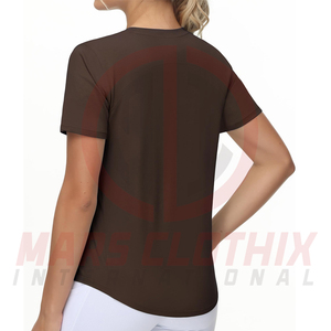 Nuevas camisetas deportivas de moda para mujer, camisetas de cuello redondo y manga corta para verano, camisetas de gimnasio al por mayor. - Product Image 5