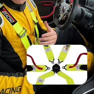 ชุดสายรัดนิรภัยสำหรับนักแข่งรถแบบ Ergonomic Thigh Fit ยี่ห้อ TBRACING มาตรฐาน FIA 8853 ปี 2016 ขายส่งจากผู้ผลิต ปรับระดับได้อย่างราบรื่นสำหรับนักแข่ง - Product Image 2