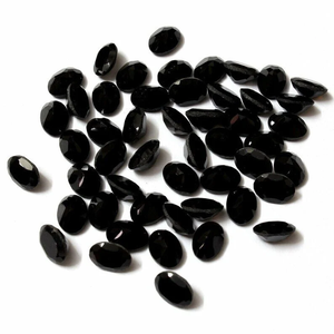 AAA Quality Natural Black Onyx Oval Cut 6x4MM Faceted Loose Gemstone Beads for Jewelry Making Supplies - Product Image 6