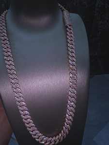 Precio de fábrica Cadena cubana eslabonada con incrustaciones de oro rosa y moissanita VVS, certificada IGI, de lujo, estilo Hip Hop, tendencia, superventas, gran oferta - Product Image 3