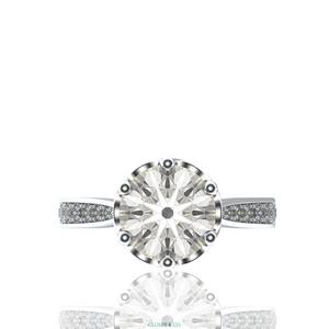 Anillo de Compromiso de Diamante Moissanite de Lujo con Color Personalizable, Joyería de Moda de Vietnam - Product Image 4