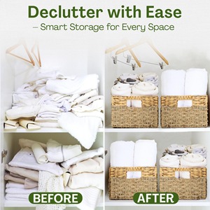 Seagrass and Hyacinth Organizing <b>Baskets</b> Handmade <b>Storage</b> <b>Basket</b> Wholesale eco-friendly Made in Viet Nam - Product Image 6