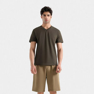 T-shirts personnalisés de haute qualité en coton épais et doux, coupe ample à épaules tombantes, avec broderie de logo sur mesure - Product Image 1