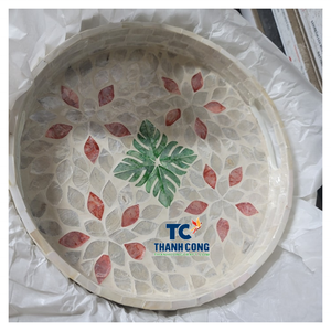 Wholesale Manufacturer MOTHER OF PEARL <b>TRAY</b> Artisan Inlay Craft PEARL INLAY <b>TRAY</b> Vietnam - Product Image 1