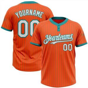Camiseta Deportiva Premium de Béisbol/Sóftbol con Cuello Redondo y Dos Botones, Antibacteriana, de Secado Rápido, con Logotipo Personalizado, para Equipos - Product Image 1