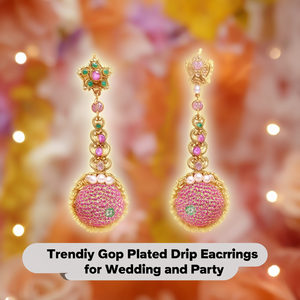 Trendy Gold Plated Pearl Drop Earrings for Wedding and Party - Product Image 3