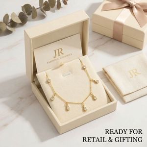 Tobillera de Moda con Cadena de Gotas de Agua de Circonio, Chapada en Oro de 18K, de Acero Inoxidable, Resistente al Agua - Product Image 5