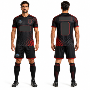 Nuevo Uniforme de Fútbol para Equipo, Elástico, con Logotipo Personalizado, Tejido de Poliéster de Doble Punto, Impresión Serigráfica, Ropa Deportiva para Club - Product Image 1